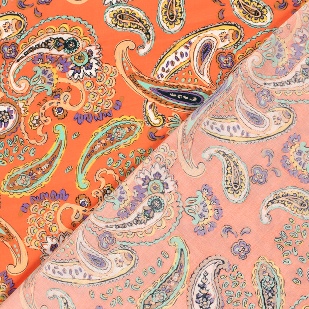 Cotton Satin fabric Abstract printed 