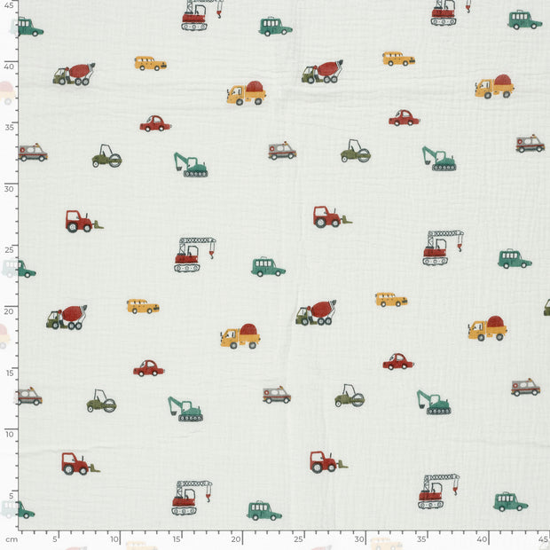Muslin fabric Vehicles Off White