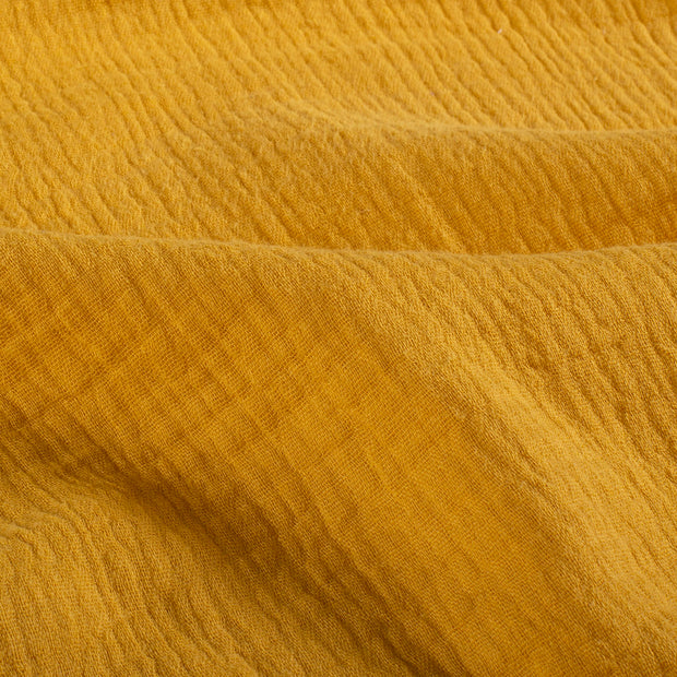 Double gaze tissu Unicolore Ocre