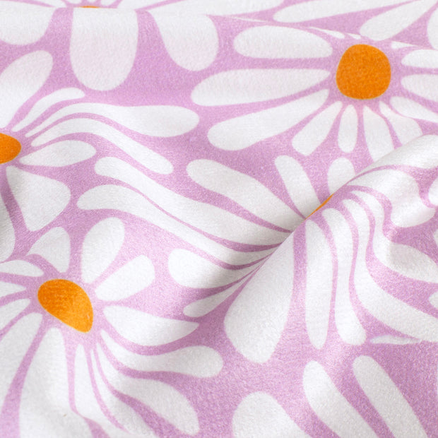 Beach towel fabric Flowers Lila