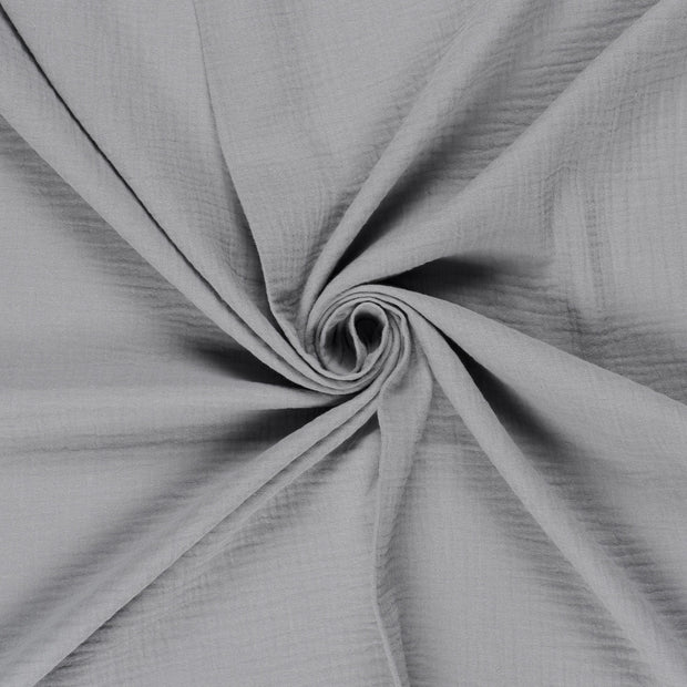 Muslin GOTS organic fabric Grey 