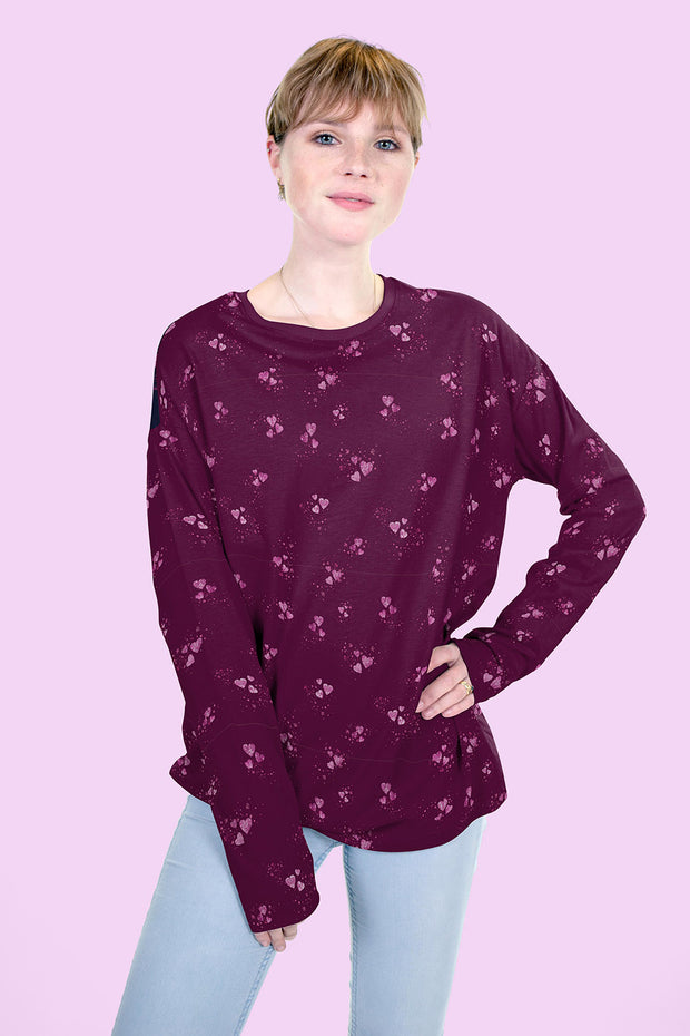 French Terry fabric Wine red 
