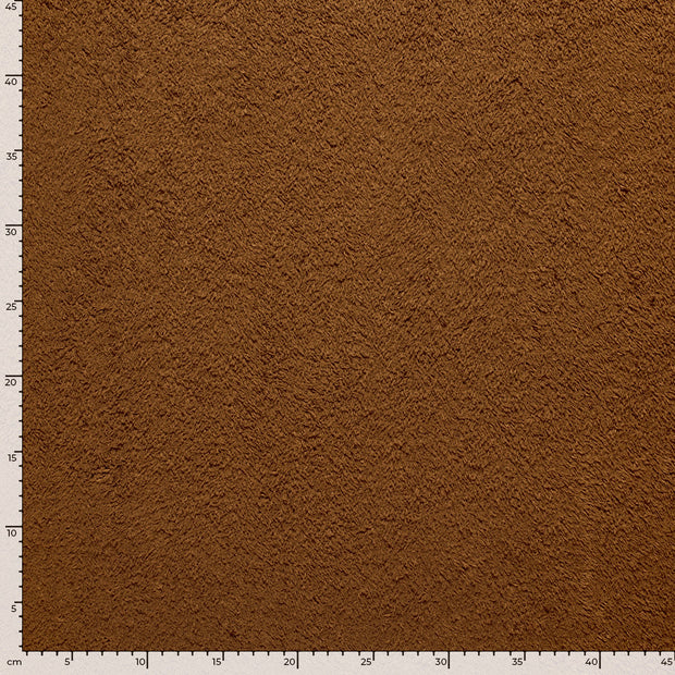 Sherpa Fleece fabric Unicolour Brown