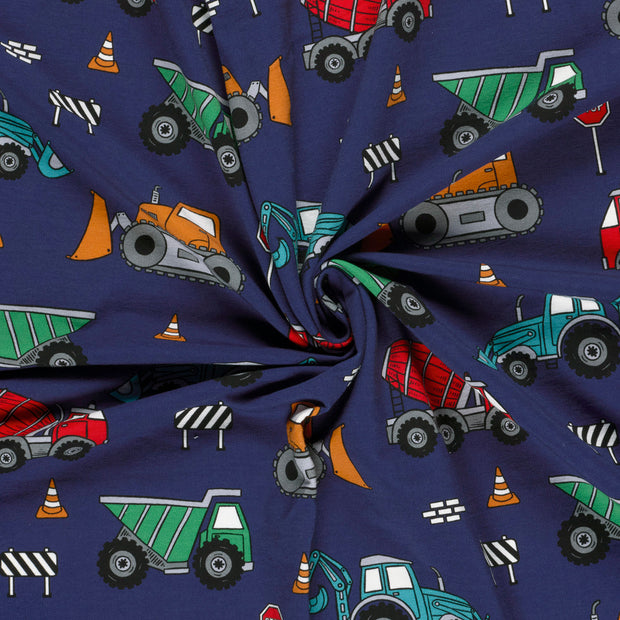 French Terry fabric Indigo digital printed 