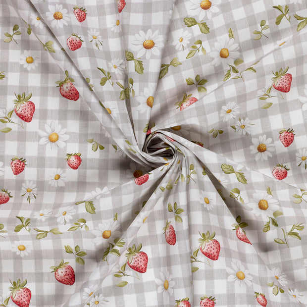 Cotton Poplin fabric Grey 