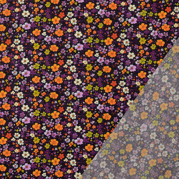 Voile fabric Multicolor digital printed 