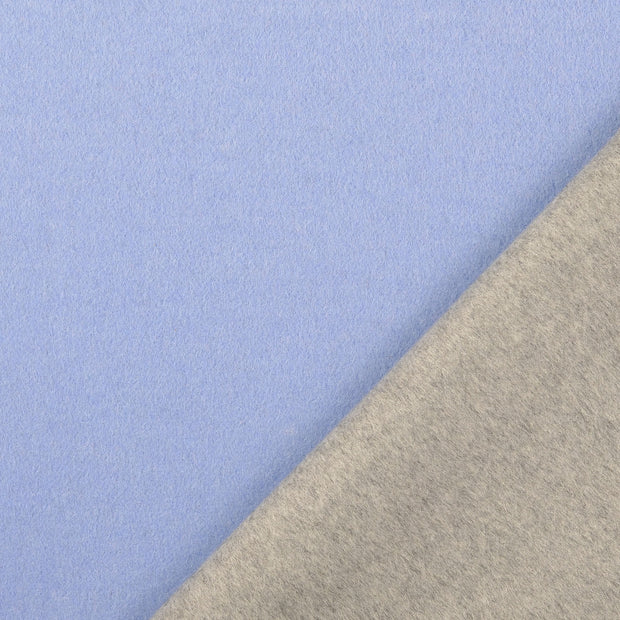 Wool Boucle fabric Sky Blue backed 