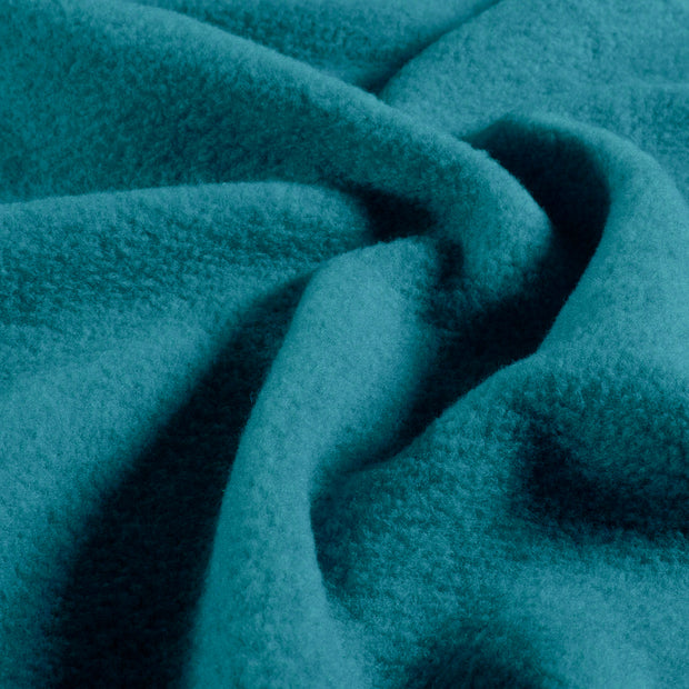 Fleece stof Melange Petrol