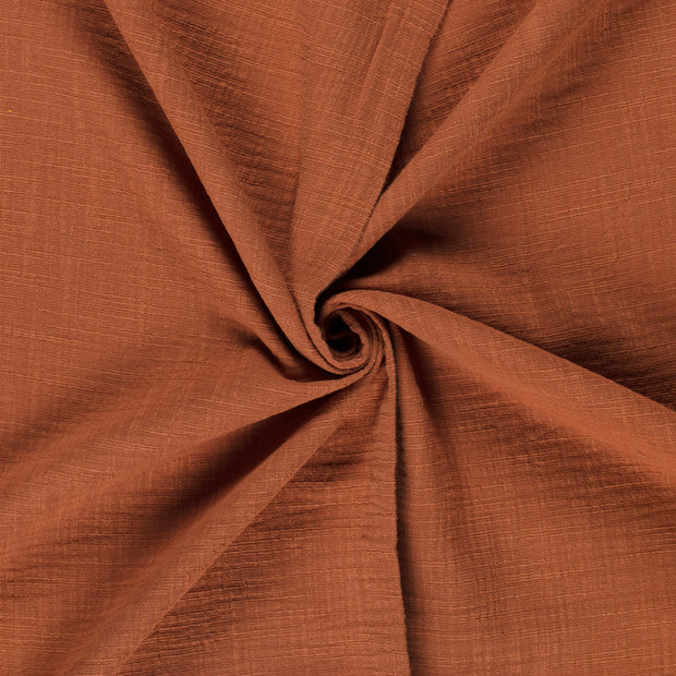 Muslin fabric Redwood slub 