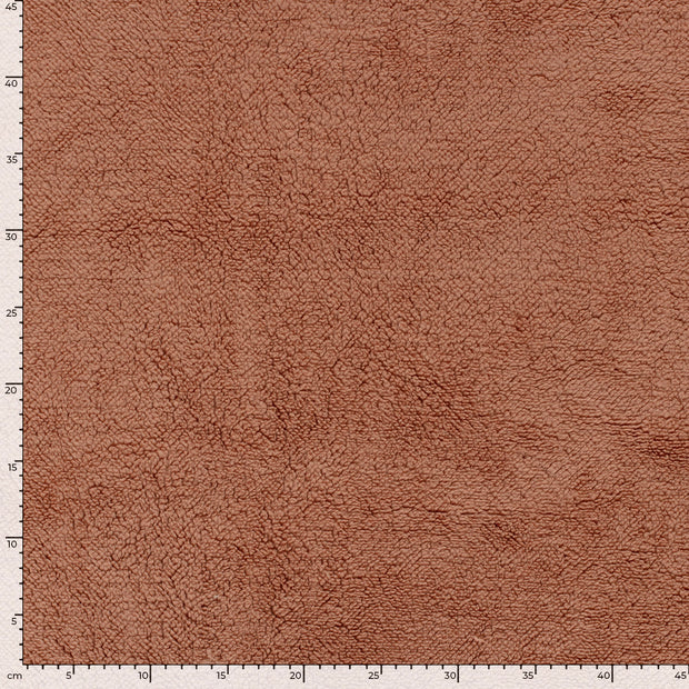 Sherpa Fleece fabrik Uni Muskatnuss
