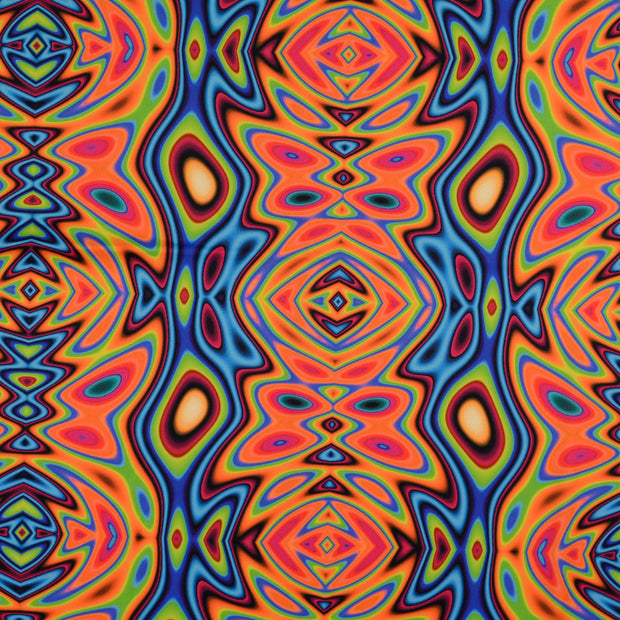 Polyester Jersey stof Abstract Multicolor