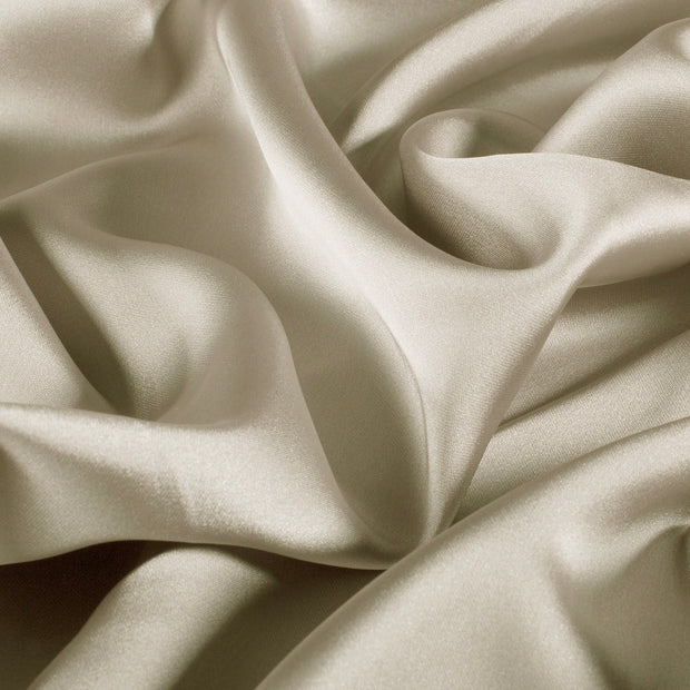 Satin fabric Unicolour Taupe Grey