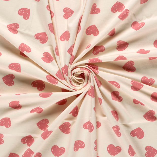 Jersey fabric Nude printed 