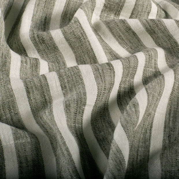 Woven Polyester fabric Stripes Khaki Green