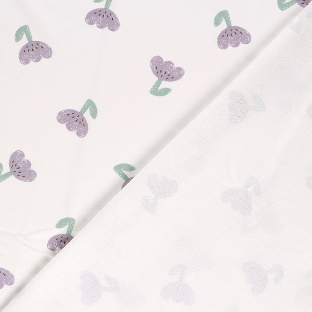French Terry fabric Flowers printed 