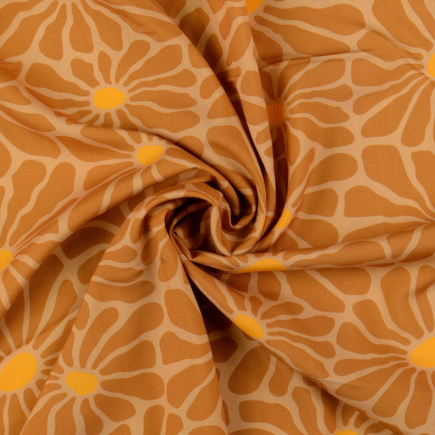 Viscose Poplin fabric Brown 