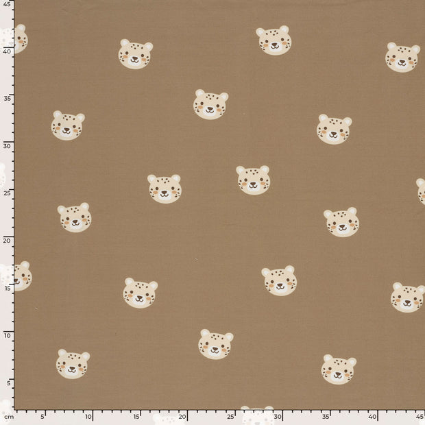 French Terry fabrik Tiger Beige
