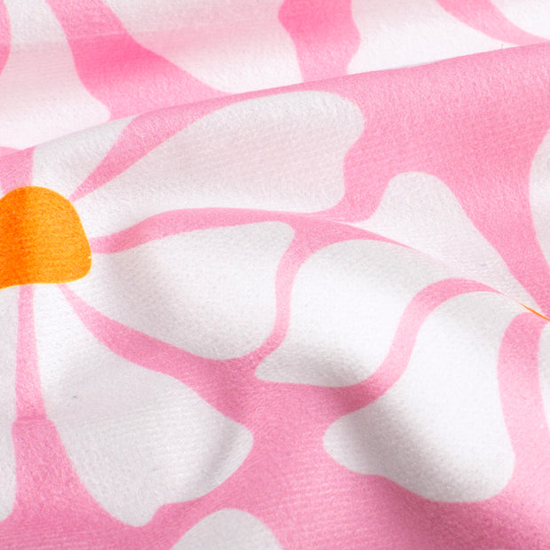 Beach towel fabric Flowers Pink