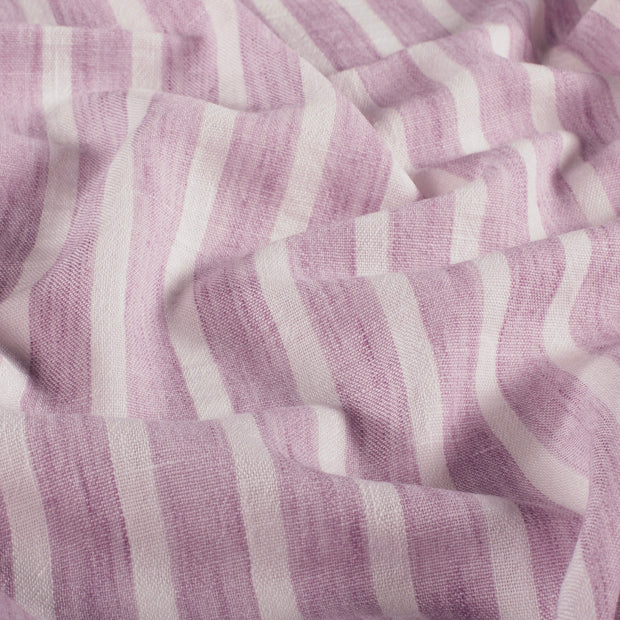 Woven Polyester fabric Stripes Lila