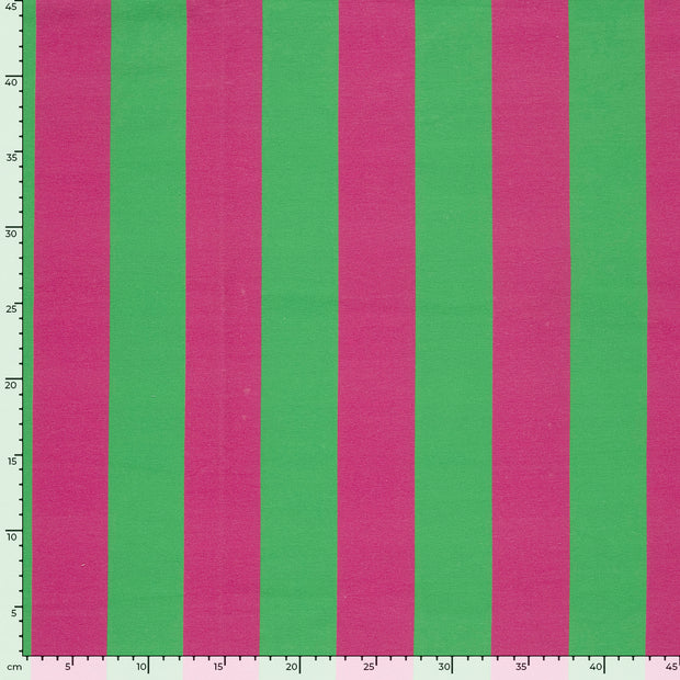French Terry fabric Stripes Green