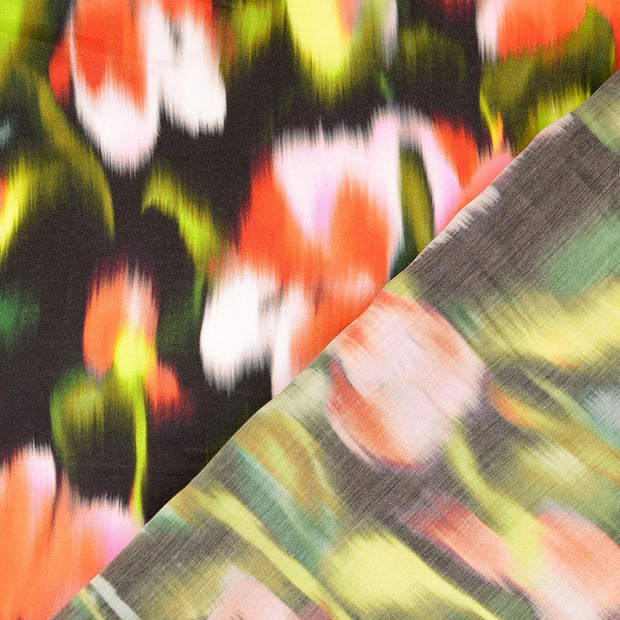Viscose Satin fabric Multicolor digital printed 