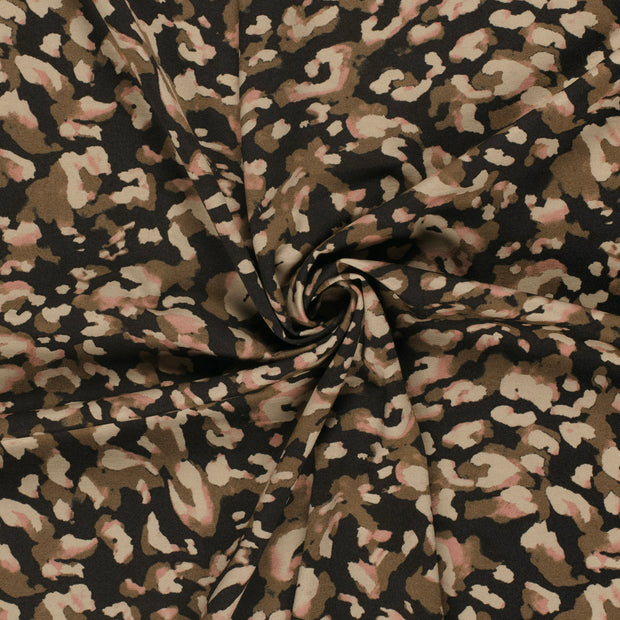 Punta di Roma fabric Black printed 