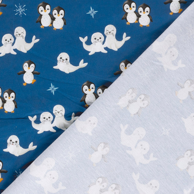  fabric Penguins digital printed 