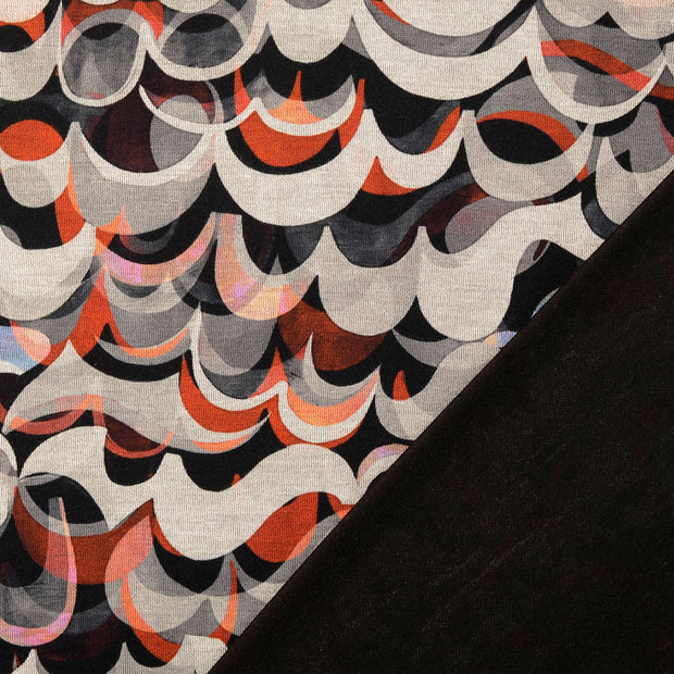 Jersey fabric Grey digital printed 