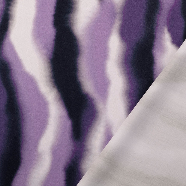 Viscose Satijn stof Fuchsia digitaal bedrukt 