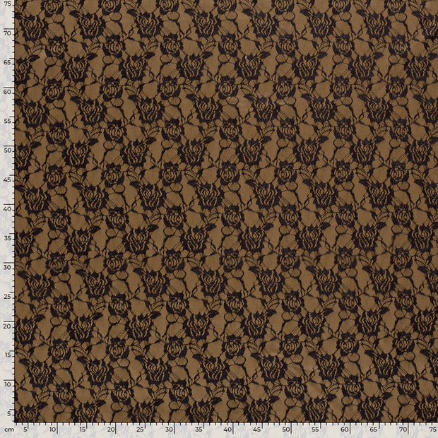 Milano tissu fleurs Camel