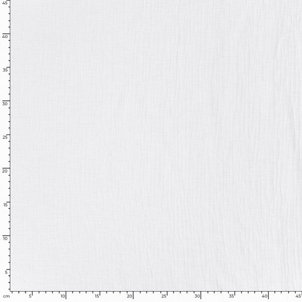 Woven Cotton Linen fabric Leaves Optical White
