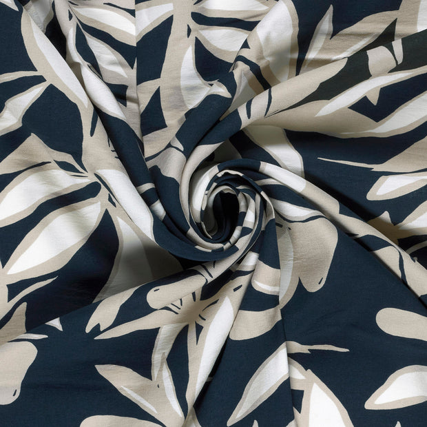 Viscose Nylon Crepe fabrik Marine bedruckt 