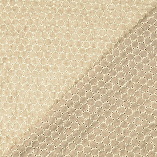  tissu Bleu ciel brodé 