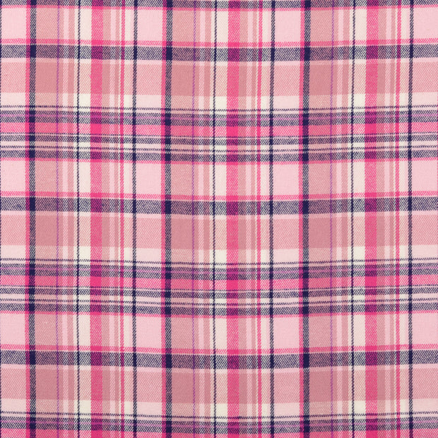 Flannel fabric Checks Pink