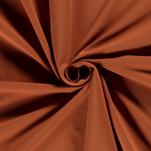 Jersey fabric Unicolour Brique
