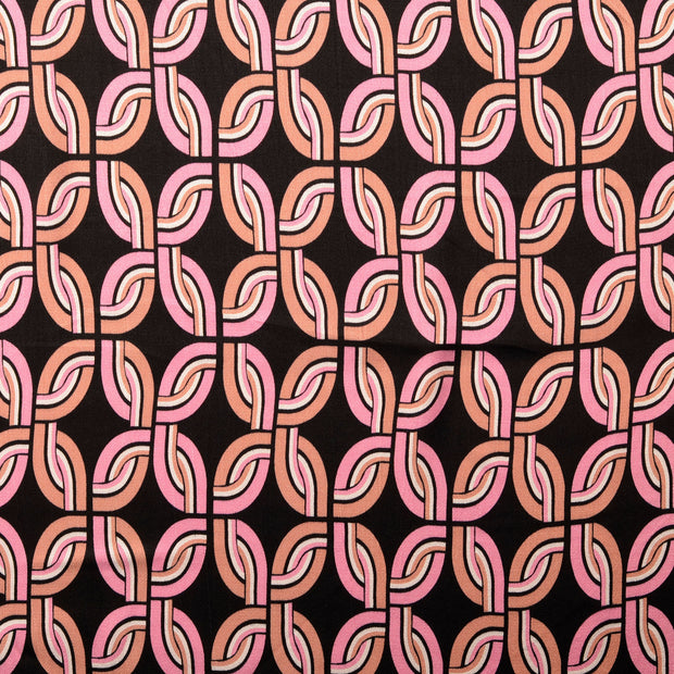 Viscose Satin fabric Ornaments Salmon