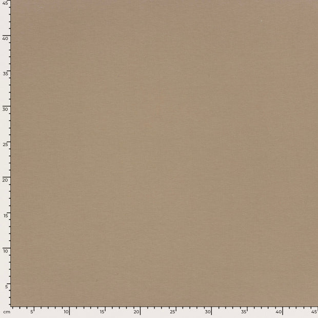 French Terry GOTS organic fabric Unicolour Taupe Grey