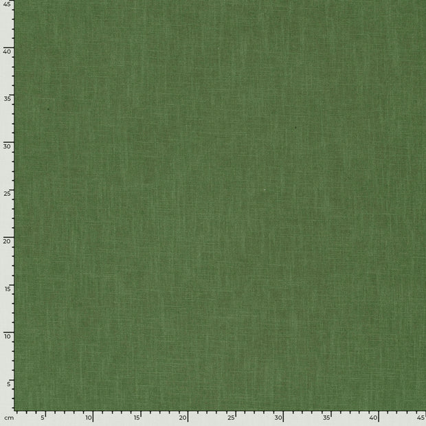 Linen fabric Unicolour Green