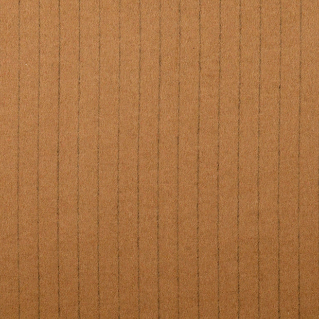 Wool Boucle fabric Stripes Brown