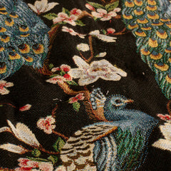 Gobelin jacquard Birds Black