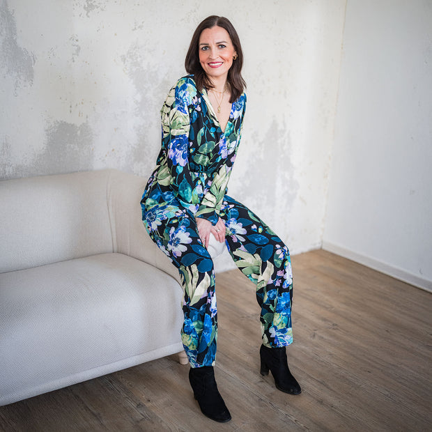 Viscose Poplin stof Bloemen Multicolor