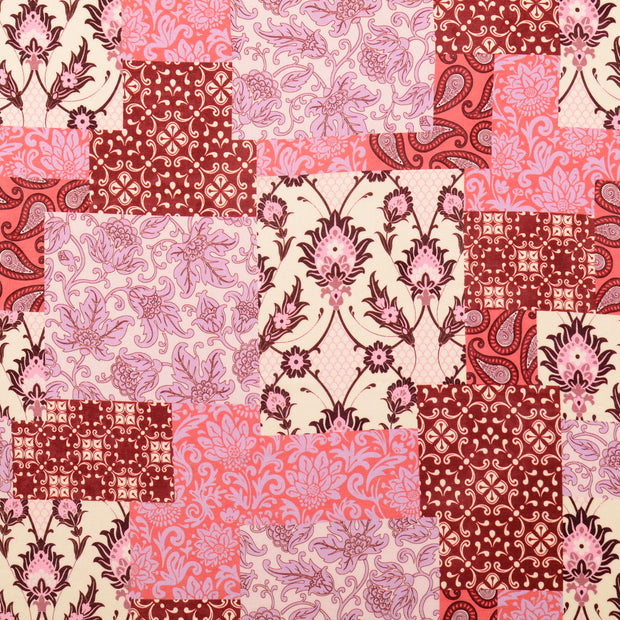 Cotton Poplin fabric Paisley Light Pink