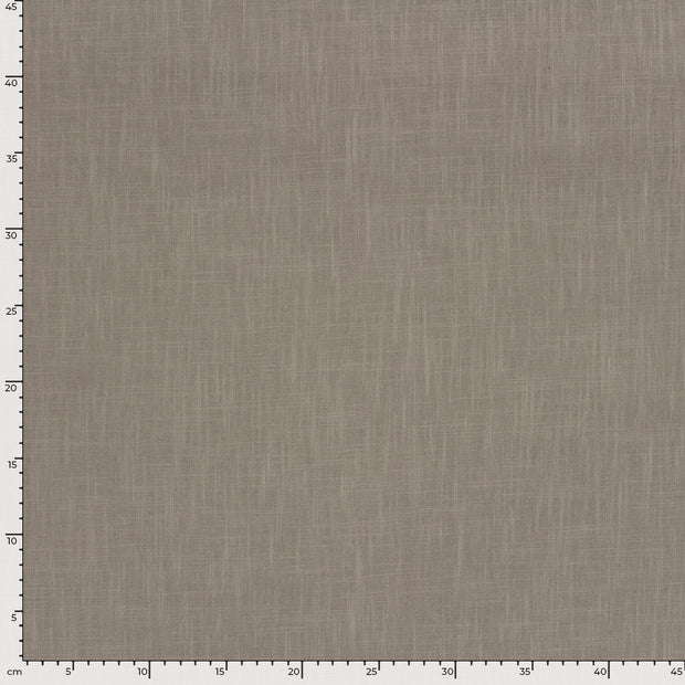 Linen fabric Unicolour Taupe Grey