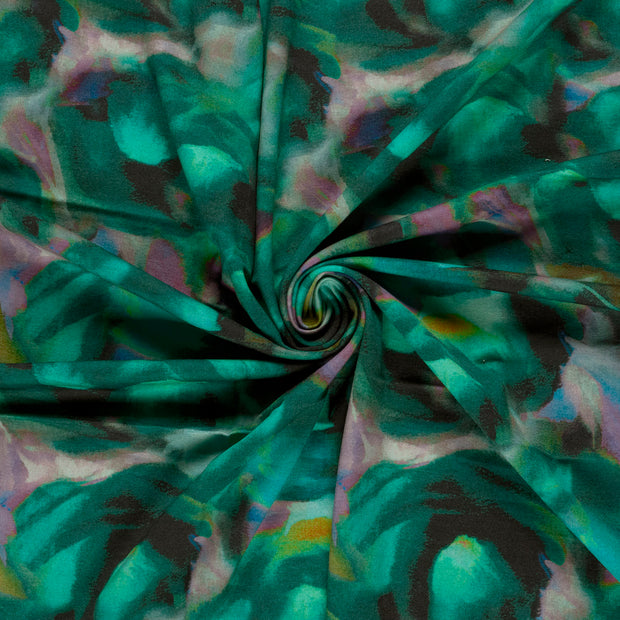 Punta di Roma fabric Turquoise printed 
