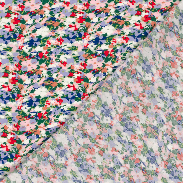 Viscose Nylon Crepe fabric Flowers printed 