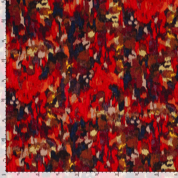Satin Velvet fabric Abstract Bordeaux