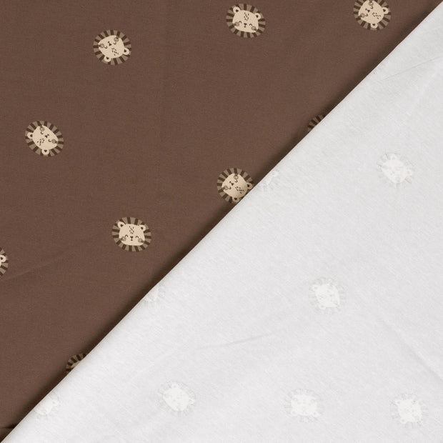 Jersey fabric Lions printed 