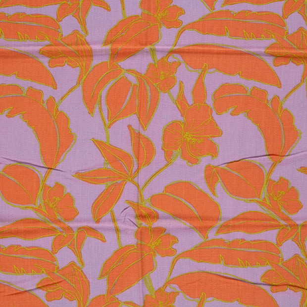 Woven Viscose Linen fabric Lila matte 