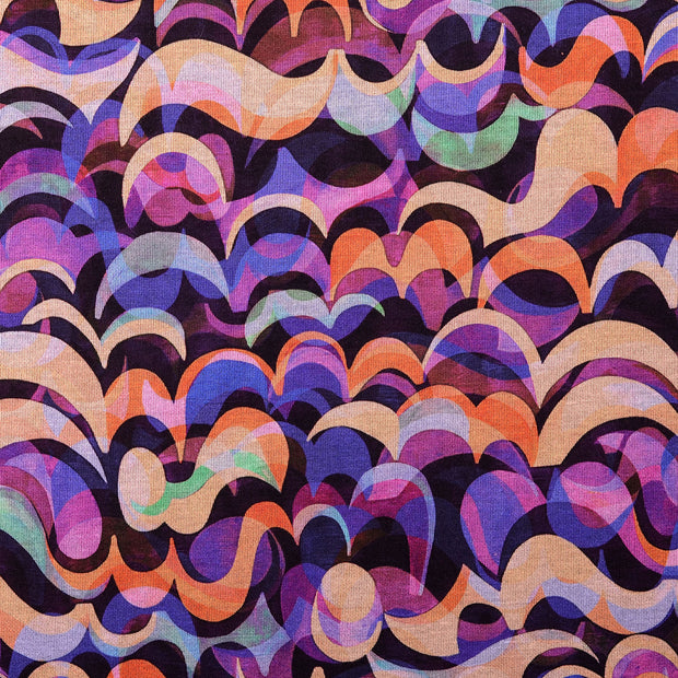 Jersey fabric Abstract Purple