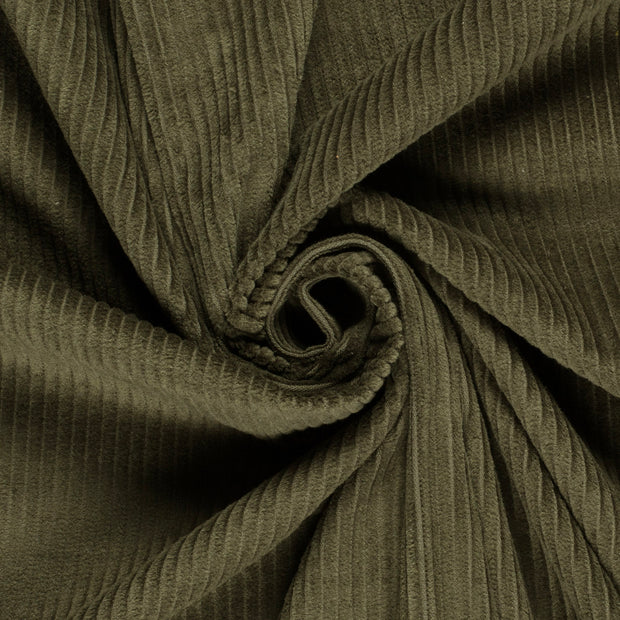 Corduroy 4.5w fabric Unicolour Khaki Green